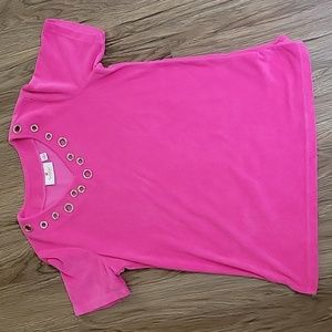 Quacker Factory Pink Short Sleeve top